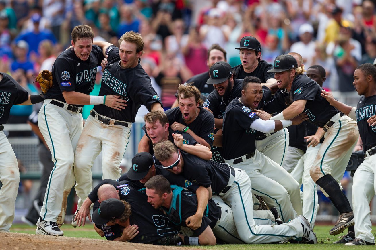 NCAA BASEBALL: JUN 30 College World Series - Coastal Carolina v Arizona