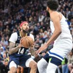 New Orleans Pelicans forward Brandon Ingram and Minnesota Timberwolves big man Karl-Anthony Towns